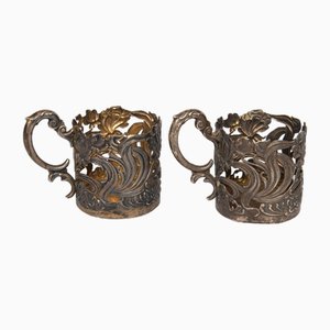 Silver Cup Holders, Set of 2
