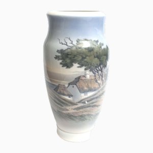 Porcelain Vase with Landscape with House