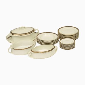 Faience Dinner Set, Set of 31