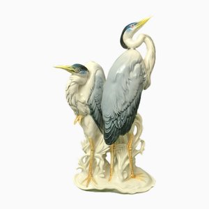 20th Century Porcelain Figure Cranes
