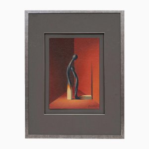 Abstract Composition, Oil on Board, 20th Century