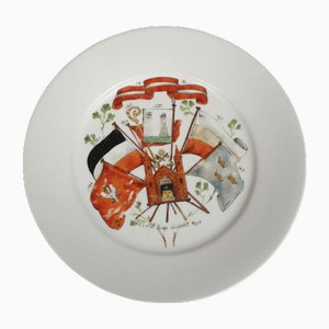 Plato de porcelana con pintura