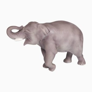 Figura de porcelana elefante marrón