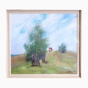 To the Work, Oil on Canvas, 20th Century