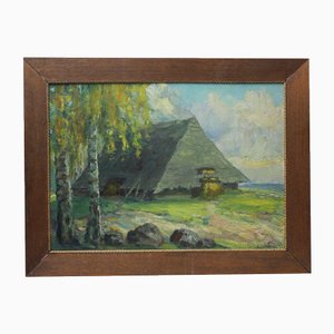 Mount Kaibēni Gorge Near Vecpiebalga, 20th Century, Oil Painting, Framed