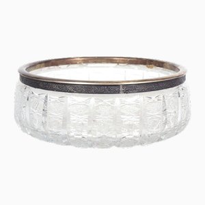 Crystal Fruit Utensil with Silver Finish