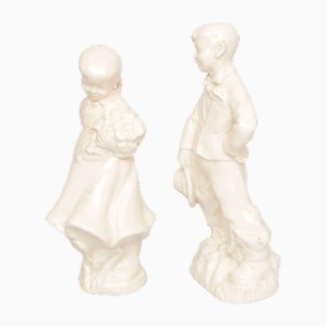 Porcelain Figures Girl and Boy, Set of 2