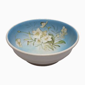 Large Porcelain Bowl with Flowers