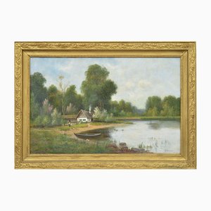 Mironov, Landscape by the Lake, Oil on Canvas