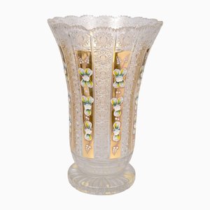 Crystal Vase with Enamel Painting