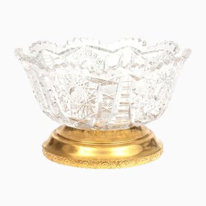 Kristall Obstschale mit Silber-Finish