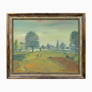 Cirulisis, Oil on Board, Late 20th Century