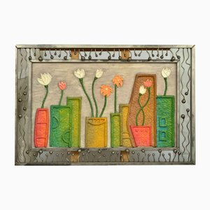 Flowers, 2000s, Mixed Media, Framed
