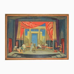 Decorations for the Play Spartak, Tempera on Board, 20th Century