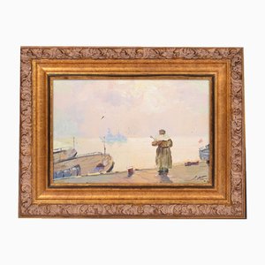 Guard, Oil on Board, 20th Century, Framed