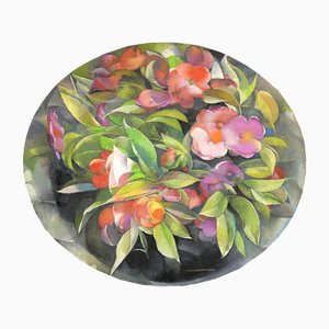 Flowers, Oil on Canvas, 21st Century