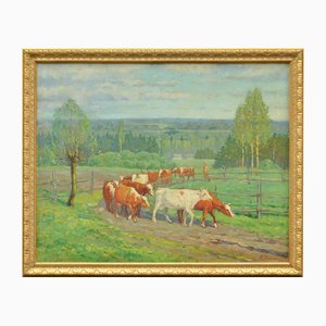 Pascolo, Olio su tela, XX secolo