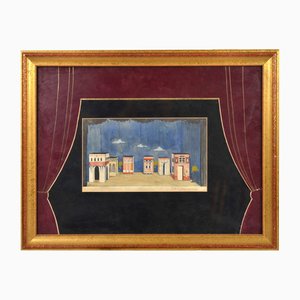 Nikolai Ushin, Sketch for the Show Interest Game, Act 1, 20th Century, Mixed Media