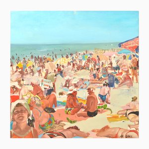Anita Arbidane, Odessa Beach, Oil on Canvas, 21st Century