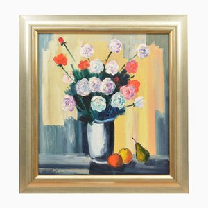 Flowers, Oil on Canvas, 20th Century