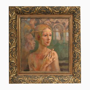 A Glance, Oil on Canvas, 21st Century
