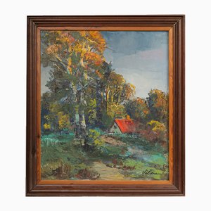 Landscape, Oil on Canvas, 20th Century