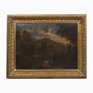 Figurative Landscape, Oil on Canvas, 18th Century