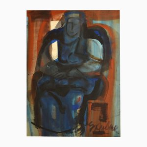 Dzemma Skulme, The Image of a Woman, Mixed Media, 20th Century