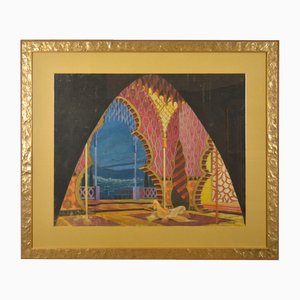 Ludolf Liebert, Eastern Scene, Early 20th Century, Tempera, Framed