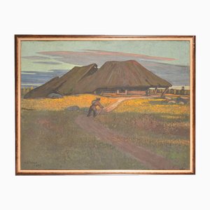 Rural Landscape, 20th Century, Mixed Media