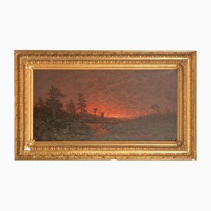 After E. Volkov, Landscape, Oil on Canvas, 1880s