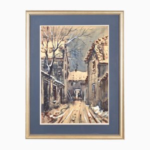 City View, Aquarelle sur Papier, 20ème Siècle
