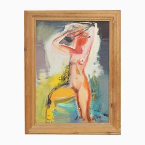 Nude, Oil on Canvas, Late 20th Century