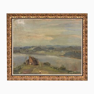 Landscape, Oil on Board, 20th Century