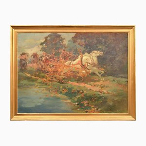 Secuestro de la novia, óleo sobre lienzo, siglo XX