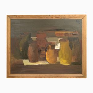 Still Life with Pitchers, Oil on Canvas