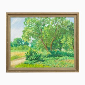Landschaft, Öl auf Leinwand, Ende des 20. Jahrhunderts