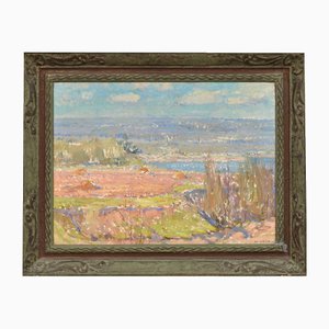 Paisaje fluvial, óleo sobre lienzo, siglo XX