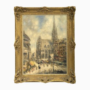 Ludolfs Liberts, Vienna, Oil on Board, Framed