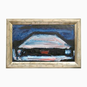 Janis Kalmite, Winter Evening, Oil on Canvas, 20th Century