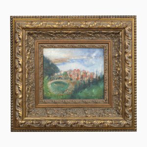 City View, Oil on Canvas, 20th Century