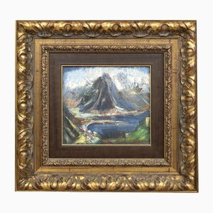 Mountain Landscape, Oil on Canvas, 20th Century