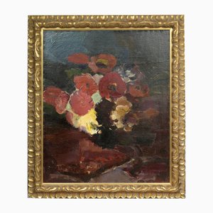Roberts Bērzins, Flowers, Oil on Canvas, 1930s