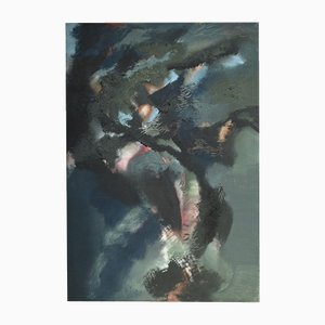 Abstract Composition, Oil on Canvas, 21st Century