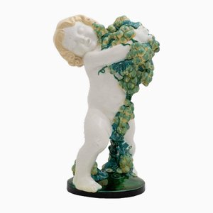 Putto Autumn Figurine by Michael Powolny for Wiener Keramik, 1907