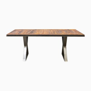 Table Industrielle Artisan en Bois et Acier