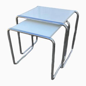 Bauhaus B 9A and B Side Tables by Marcel Breuer for Thonet, Set of 2