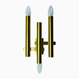 Lampada da parete a tre luci tubolare di Sciolari per Boulanger, Italia, anni '70