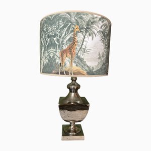 Steel Lamp with Cylindrical Lampshade by Corallina