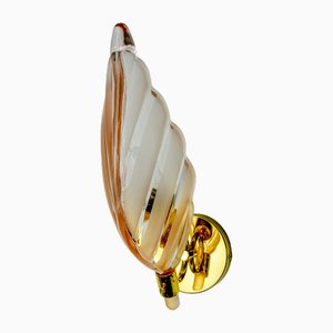 Floral Wall Lamp in Pink Murano Glass, Italy, 1970